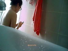Nerdy Asian Naked In The Shower