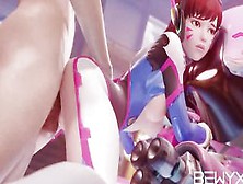Dva Banged Against The Meka From Overwatch 3D Nsfw Porn