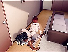 Anime 3D Video Of A Redhead Nailed By A Bbc