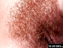 See This Adorable Dark Hair Soap Up Her Bushy Vagina Inside