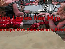 Marina Loves Mrs Samantha's Red Boots And Feet