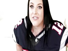 Girlsway Trying Hard To Distract Angela White From The Game!