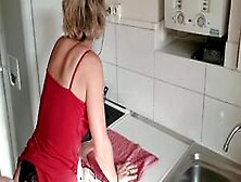 100% Amateur Over 45 Milf Spreads Her Legs For Step Son In Kitchen