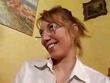 French Blonde With Glasses Gets Her Perfect Butt Fucked