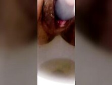 Ebony Pig With Unshaved Butt And Snatch Lubes Her Gross Cunt With Crazy Wc Water