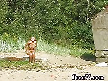 Group Sex Party Blonde Linda Gets Nude On The Beach