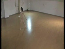 Pissing Naked Japanese Ballerina