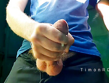 Guy Timonrdd Powerfully Finished In The Foreskin In An Outdoor Toilet