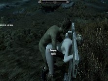 Porn With His Personal Maid At Night In The Parking Lot | Skyrim Sex Mods