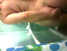 British Milf Fingers Ass In Shower