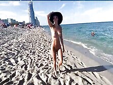 Amateur Fitqueen Teenagers Cause A Circle Of Guys At Outdoors Naked Beach