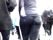 Round Bubble Butt - Fit Redhead Girl In Leggings