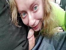 Playful Sexy Teenie Sarah Evans Gives Bj In Busy Parking Lot.  Follow Her On Onlyfans And Twitter