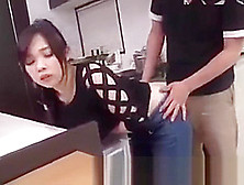 Japanese Couple Fuck In Kitchen