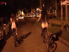 Dolls Cult In Riding Our Bike Naked Through The Streets Of The City