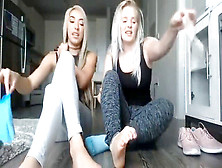 Two Foot Worship - Nymphs Socks Off & Splendid Soles - Blonde Foot Models :)