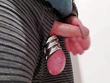 Balls Weight Stretching And Jerking-Off