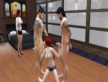 Wild Slut Invites Her Friends At Her Home For Fucking