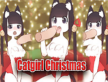 Catgirl Christmas Blowjob,  Deepthroat (Gameplay)