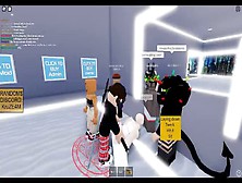 Hot Roblox Babe Gets Banged,  Everyone Watches!