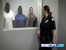 The Interrogation Room Is On Fire With This Wild Interracial Hardcore Threesome.