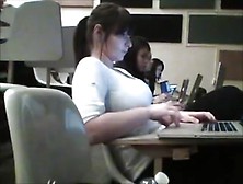 Candid Busty College Student