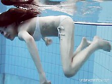 White Swimsuit With Tattoos Hot Roxalana Cheh Underwater