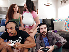 Playing Video Games Leads To A Wild Group Sex Session