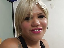 Blonde Shemale Cutie Gets Her Fat Ass Pounded To Heaven