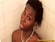 Sexy Ebony Teen Solo Strokes Her Pussy