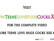 Huge Cock Loving Teen Jumps On Dick