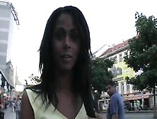 Czech Ebony Haired Goddess Banged Doggy Style By Stranger