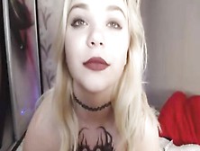 Cute Blonde Makes Nice Facial Expressions While Masturbating For The Webcam
