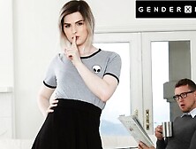 Genderxfilms - Horny Trans Stepdaughter Fucks Stepdads Huge Cock