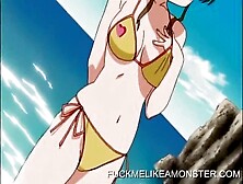 Masturbating Anime Maid In Fantasy