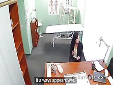 Slim Brunette Takes Doctors Dick In An Office