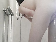 Slim Vulgar Slutty Teenie Hanna Drowzee Beauty Masturbating While Taking A Shower!