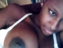 Sexy Ebony Chick Shows Off Her Tits
