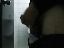 Young Gay Man Visiting University Toilets For The First Time And Masturbating While Filming