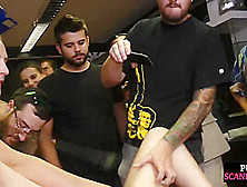 Bdsm Slut Public 3Some Dp Fucked N Whipped In Front Of Crowd