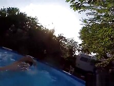 Cute Twins Wrestle Naked In The Pool
