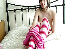 Short Haird Babe Takes Off Her All Pink Oufit For You