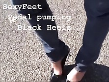 Black Heels Pedal Pumping=