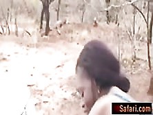 White Tourist Fucks African Babe In Park