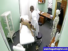 Fake Doctor Inspecting Babes Pussy