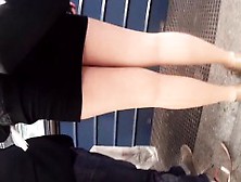 Nice Looking Legs On This Babe In A Skirt Filmed By A Spy C