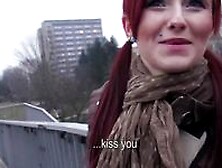 Czech Redhead Is Paid Cash To Professionally And Deepthroat Stiff-On In Public