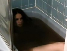 Girl Submerges Underwater And Disappears