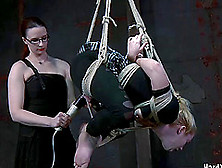 Sexy Blonde Honey Likes Being Restrained With Rope