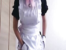 Cosplay In French Maid Uniform Jerk Off And Cumshot Fun